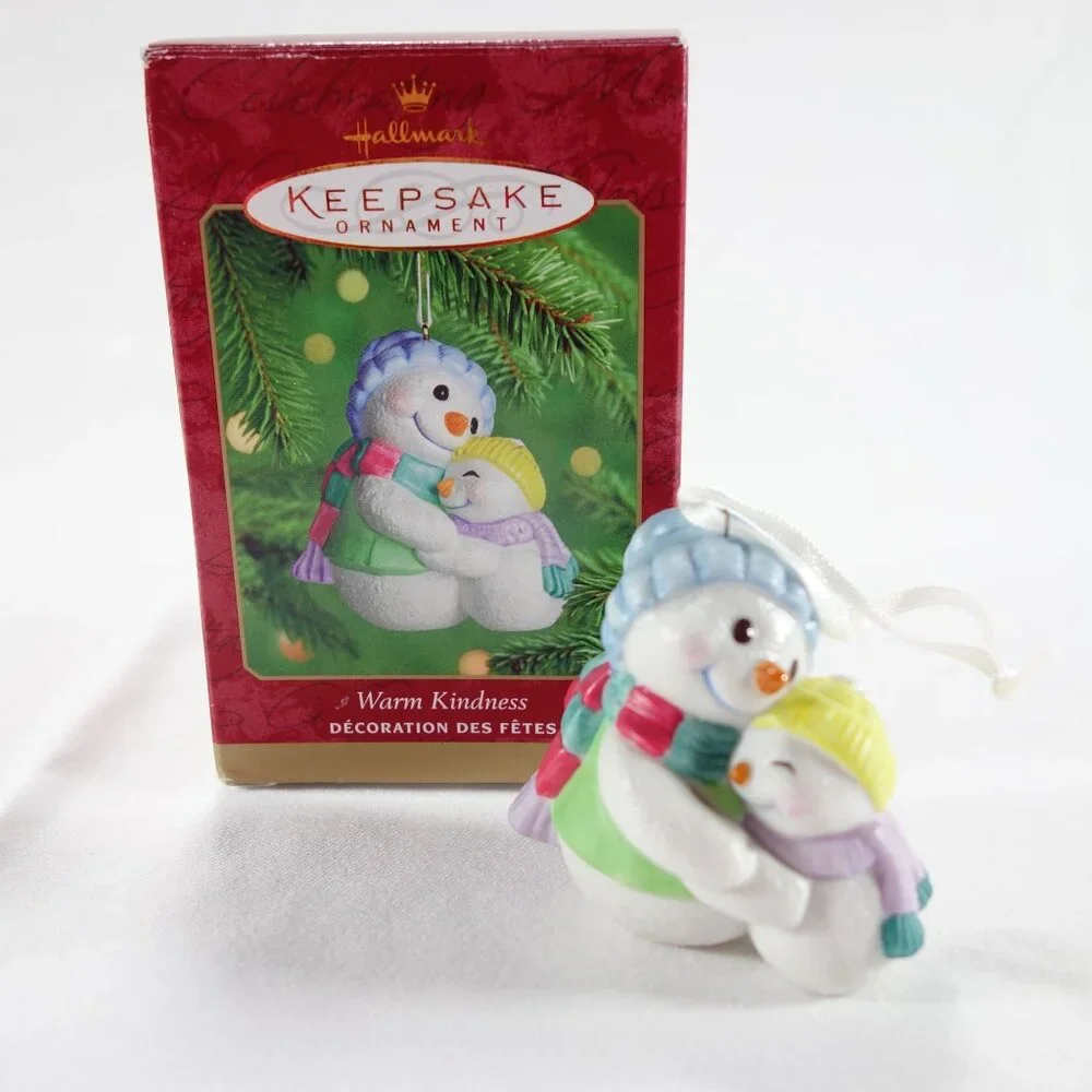 Vintage 2000 Hallmark Keepsake Christmas Ornament Snowmen Warm Kindness